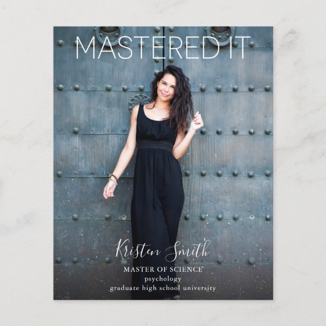 Flyer Invitación de fotos de graduados de informática co (Frente)