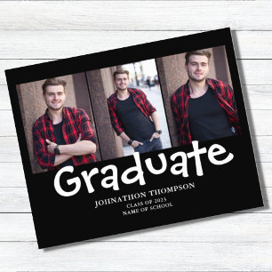Flyer Invitación de graduación de Collage de fotos de pr