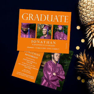 Flyer Invitación de Graduación de Foto de Budget Modern 