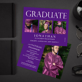 Flyer Invitación de Graduación de Foto de Budget Modern