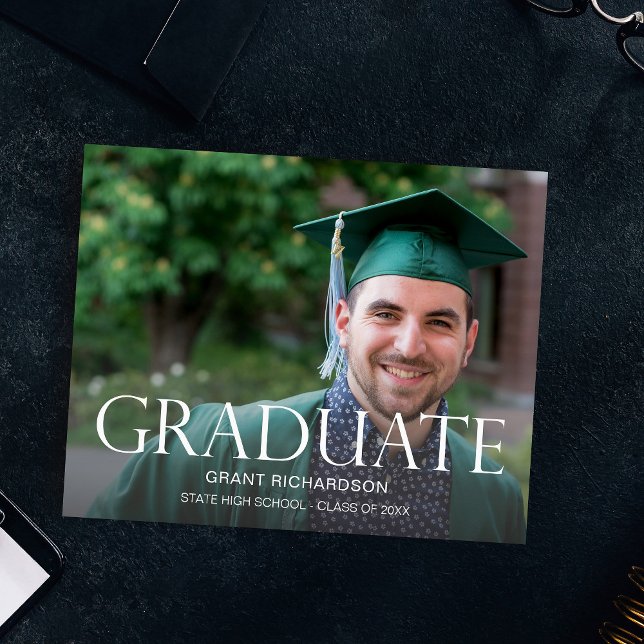 Flyer Invitación de Graduación de Foto de Graduado de Pr (Subido por el creador)