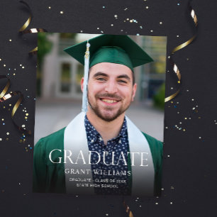 Flyer Invitación de Graduación Vertical de Foto de Mod P