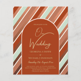 Flyer INVITACIÓN DE LA Boda Verde DE Terracotta Mint PRE