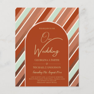 Flyer INVITACIÓN DE LA Boda Verde DE Terracotta Mint PRE