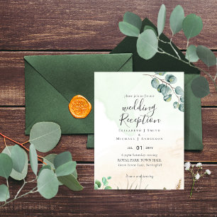 Flyer Invitación de la noche de la recepción de bodas co