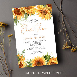 Flyer Invitación de lluvia de regalos para la novia flor