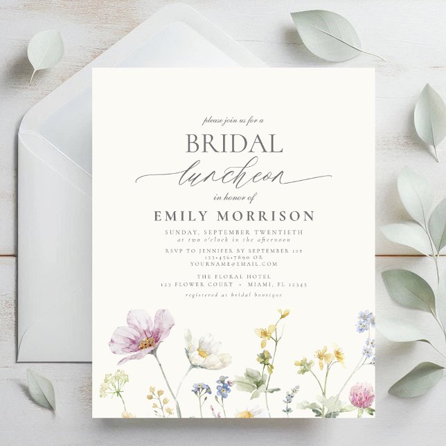 Flyer Invitación de Luncheon de Boda Económica con Motiv (Subido por el creador)
