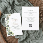 Flyer Invitación de matrimonio de código QR de Eucalyptu<br><div class="desc">Prepárate para marcar el tono de tu próximo boda con nuestras hermosas y económicas invitaciones de boda QR code eucalyptus. Estas invitaciones presentan un impresionante diseño de eucaliptos, aportando un toque natural a su día especial. Con un precio asequible, puedes tener la invitación perfecta sin romper el banco. Nuestro sencillo...</div>