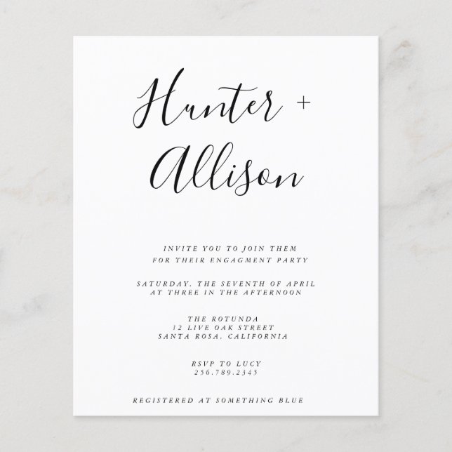 Flyer Invitación de Parte de Compromiso de Presupuesto (Frente)