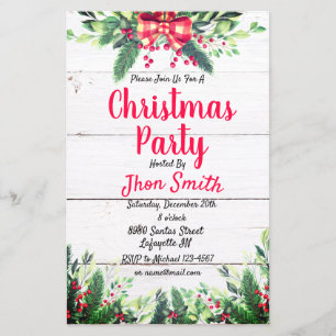 Flyer Invitación de partido de navidades
