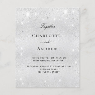Flyer Invitación de presupuesto de boda elegante con bri