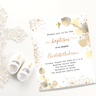 Flyer Invitación de presupuesto de eucalipto dorado para