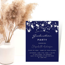 Invitación de presupuesto en blanco azul marino de