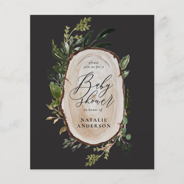 Flyer Invitación de presupuesto para la ducha de bebé de (Frente)