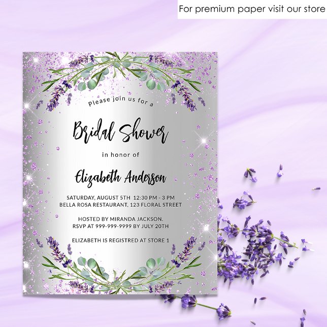 Flyer Invitación de presupuesto para lavanda de plata de (Subido por el creador)