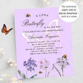 Flyer Invitación de presupuesto violeta de la mariposa B