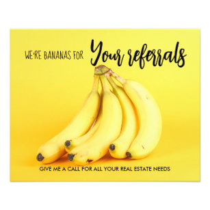 Flyer invitación de referencia de frutas de plátanos inm