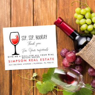 Flyer invitación de referencia de sip sip hooray inmobil