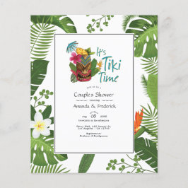 Flyer Invitación de Tiki Time Luau Summer Beach para fie