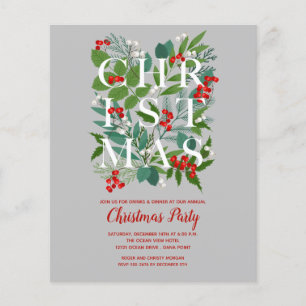 Flyer Invitación de Verde Navideño Elegante y Económico