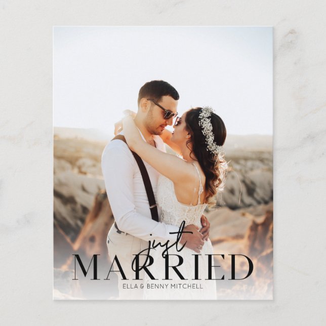 Flyer Invitación del Boda de fotografía de presupuesto r (Frente)