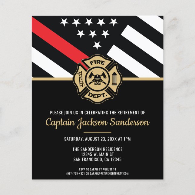 Flyer Invitación del Departamento de Bomberos de Retiro  (Frente)