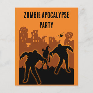 Flyer Invitación del Fiesta zombi apocalypse