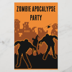 Flyer Invitación del Fiesta zombi apocalypse