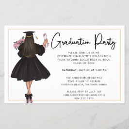 Flyer Invitación del Partido de Graduación de Guión Mode