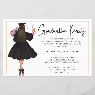 Flyer Invitación del Partido de Graduación de Guión Mode