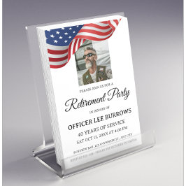 Flyer Invitación del Partido de Jubilación Militar de Fo