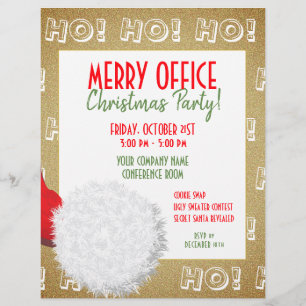 Flyer Invitación del partido navidades   Santa