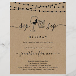 Flyer Invitación divertida del partido de retiro