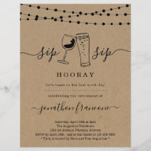 Invitación divertida del partido de retiro