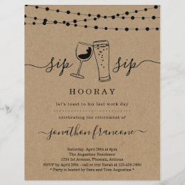 Flyer Invitación divertida del partido de retiro