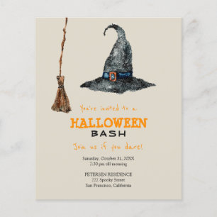 Flyer Invitación divertida para fiesta de Halloween con 