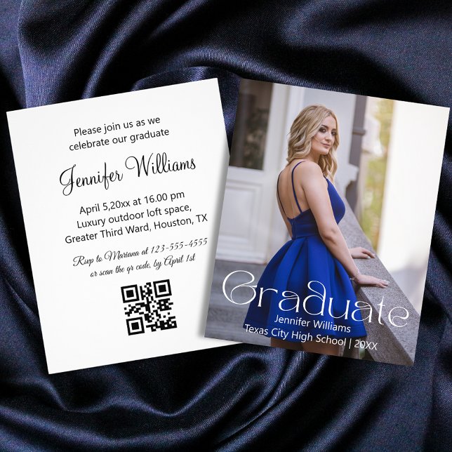 Flyer invitación elegante con código qr para fiesta de g (Subido por el creador)