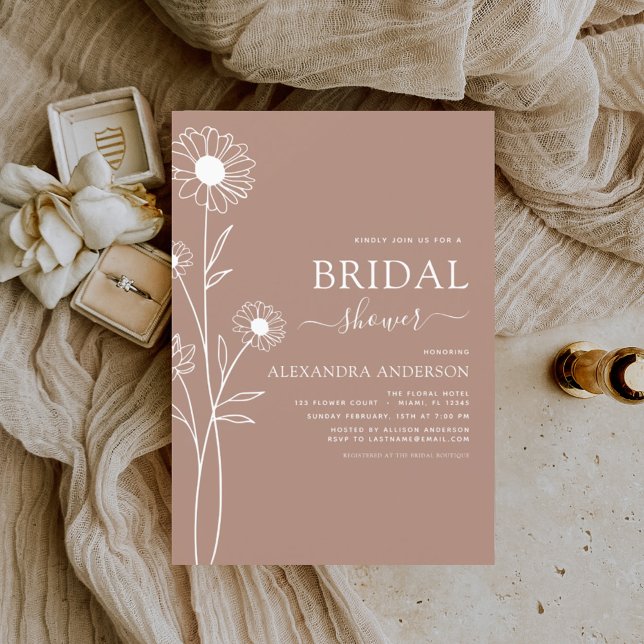 Flyer Invitación floral botánica a ducha de novia presup (Subido por el creador)