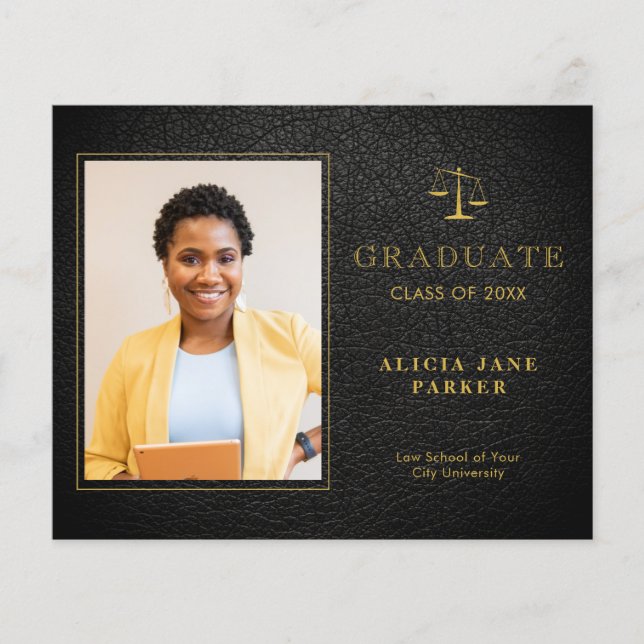 Flyer Invitación fotográfica de graduación de la escuela (Frente)