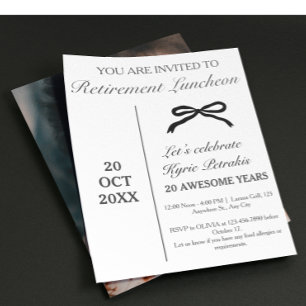 Flyer  Invitación para Almuerzo de Jubilación con Presup