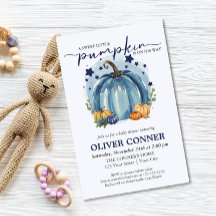 Invitación para Baby Shower de Little Pumpkin Boy 