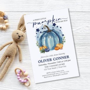 Flyer Invitación para Baby Shower de Little Pumpkin Boy 