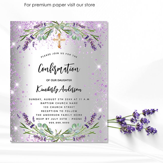 Flyer Invitación para el presupuesto de lavanda de confi (Subido por el creador)