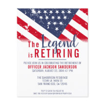 Invitación patriótica a la jubilación de la policí