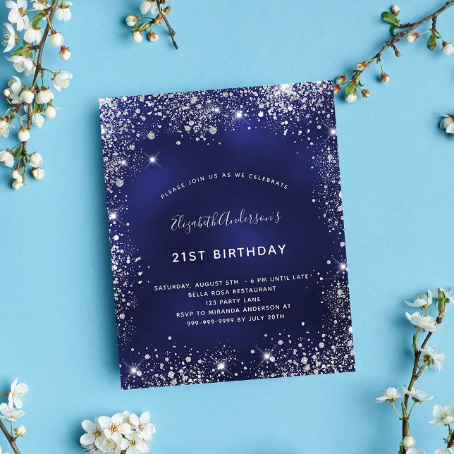 Flyer Invitación presupuestal de cumpleaños de azul mari (Subido por el creador)