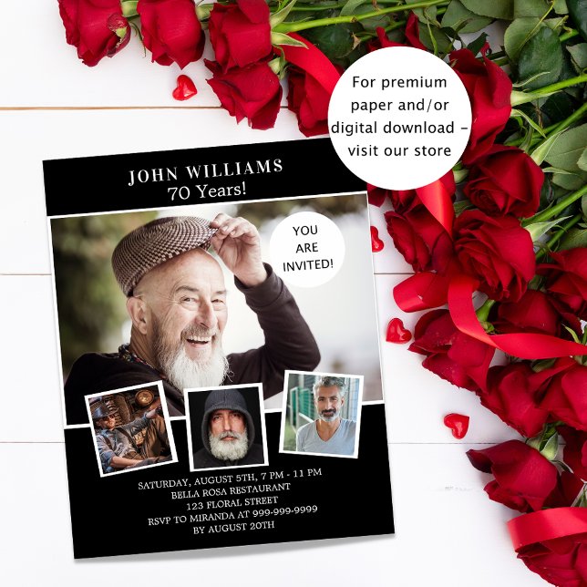 Flyer Invitación presupuestal de foto blanca negra de la (Subido por el creador)