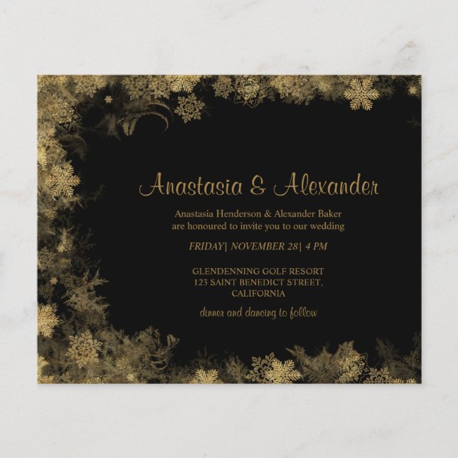 Flyer Invitación presupuestaria a la ceremonia de bodas  (Frente)