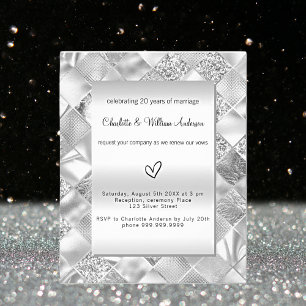 Flyer Invitación presupuestaria del boda de renovación d