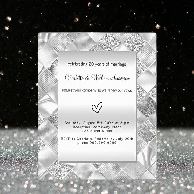 Flyer Invitación presupuestaria del boda de renovación d (Subido por el creador)