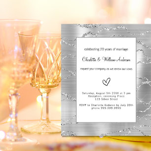 Flyer Invitación presupuestaria del boda de renovación d